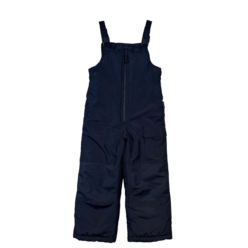 London Fog Kids Navy‎ Blue Insulated Snow Bibs Overalls Size M 5-6 Winter Sport